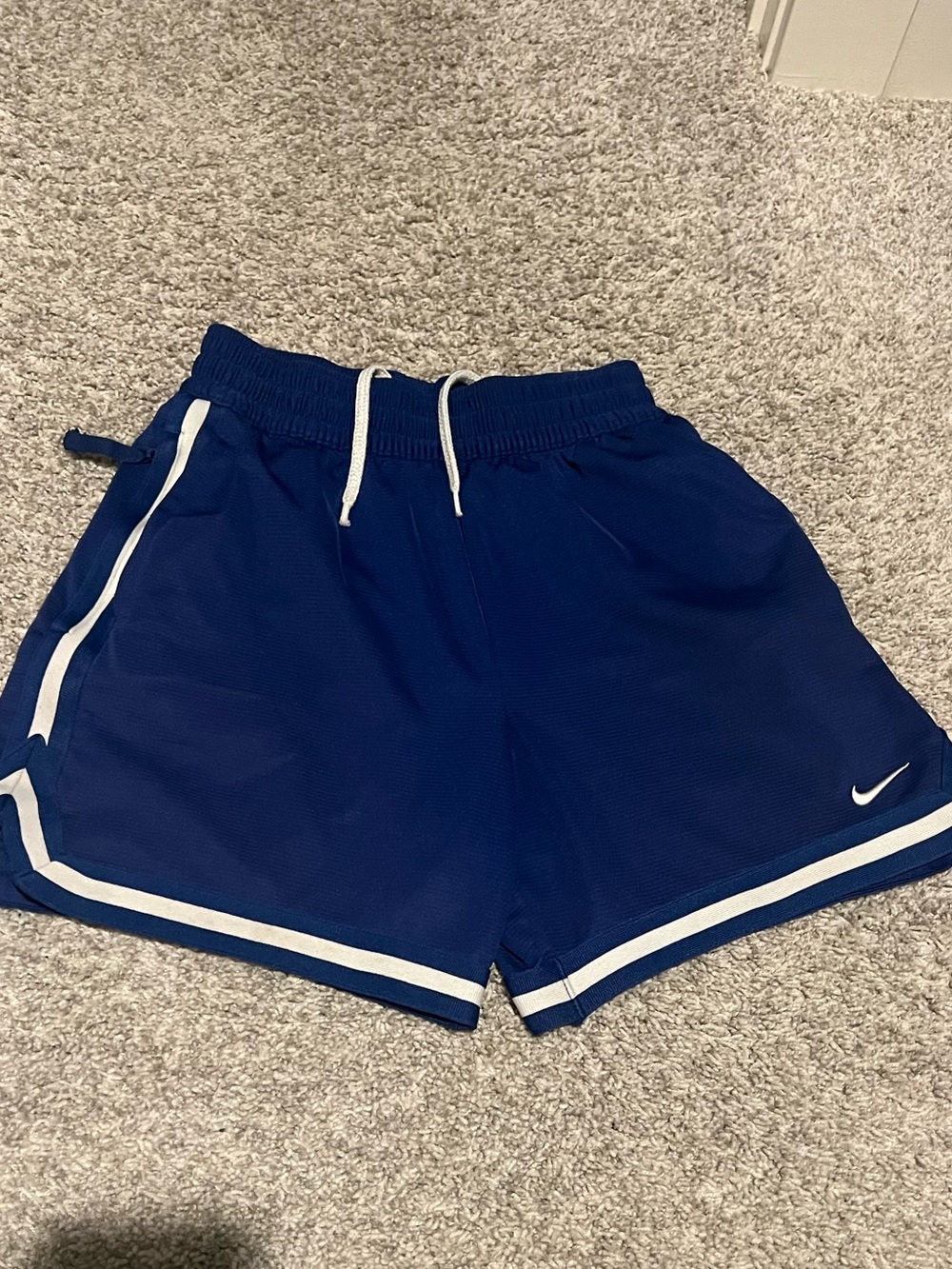 Nike youth Royal Blue Athletic Shorts with White Trim